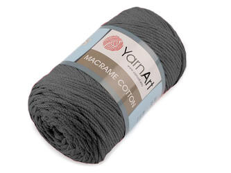 Pletací příze Macrame Cotton 250 g - 1 ks - 9 (758) šedá tmavá