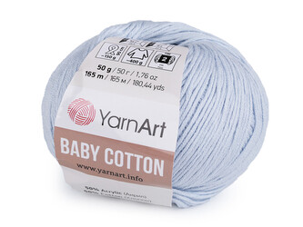 Pletací příze Baby Cotton 50 g - 1 ks - 8 (450) modrá ledová