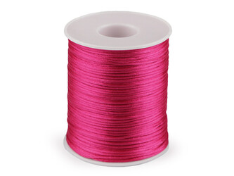 Saténová šňůra Ø1 mm - 1 ks - 27 růžová pink