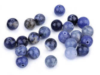 Minerální korálky Sodalit Ø8 mm - 45 ks - sodalit