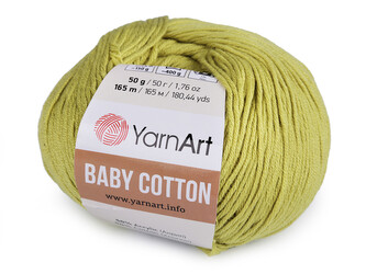 Pletací příze Baby Cotton 50 g - 1 ks - 9 (436) zelená travní sv.