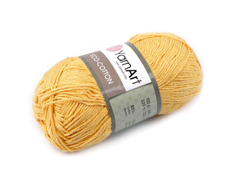 Pletací příze Eco-Cotton 100 g - 1 ks - 3 (764) hořčicová světlá
