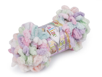 Pletací příze Alize Puffy color 100 g - 1 ks - 24 (6526) růžová sv.