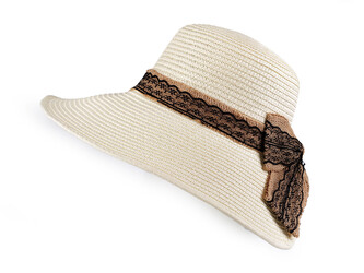 Dámský letní klobouk / slamák - 1 ks - 7 přírodní sv.