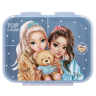 Svačinový box s přihrádkami Top Model, Modro-růžový, Candy + Talita