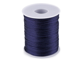 Saténová šňůra Ø1 mm - 1 ks - 154 modrá tmavá