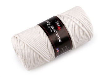 Pletací příze Cordy Macrame 250 g - 1 ks - 2 (8171) bílá mléčná