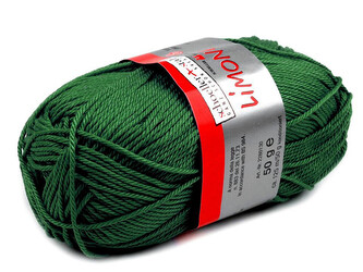 Bavlněná pletací příze Limone 50 g - 1 ks - 14 (036) zelená tmavá