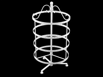 Otočný stojan na náušnice 30 cm - 1 ks - bílá