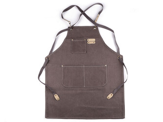 Zástěra profesionální nastavitelná z hrubé bavlny - 1 ks - 2 šedá