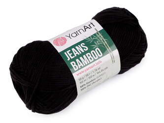 Pletací příze Jeans Bamboo 50 g - 1 ks - 12 (135) černá
