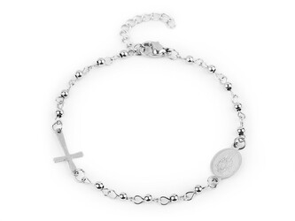 Náramek z nerezové oceli - 1 ks - platina