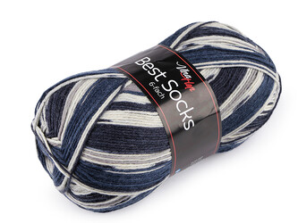Pletací příze Best socks / ponožkovka 150 g - 1 ks - 8 (7380) modrošedá tmavá