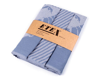 Bavlněná utěrka 50x70 cm egyptská bavlna - 3 ks - 13 modrá světlá