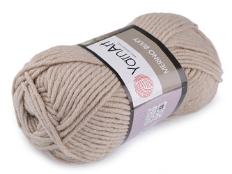 Pletací příze Merino bulky 100 g - 1 ks - 16 (033) šedobéžová