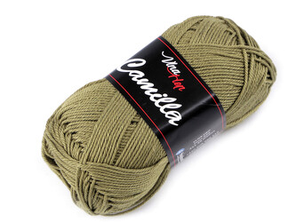 Bavlněná pletací příze Camilla 50 g - 1 ks - 49 (8168) zelená khaki