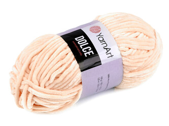 Pletací žinylková příze Dolce 100 g - 1 ks - 32 (779) lososová světlá