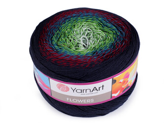 Pletací příze Flowers 250 g - 1 ks - 16 (266) zelená pastelová