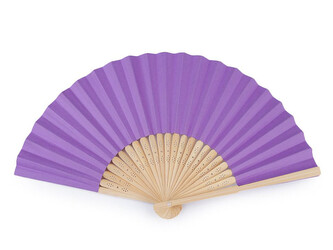 Vějíř papírový k domalování 21x36 cm - 12 ks - 11 fialková