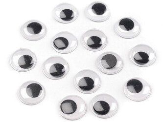Samolepicí oči Ø15 mm - 2000 ks - viz foto
