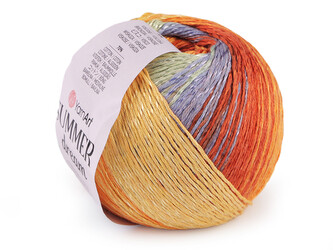 Pletací příze Summer Dream 100 g - 1 ks - 6 (4301) žlutozelená oranžová