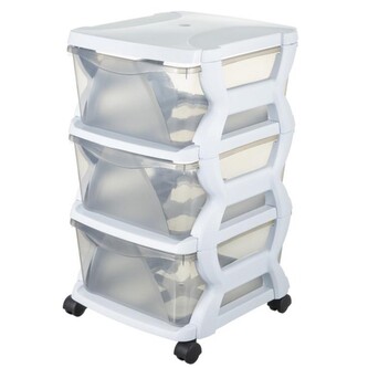 BAMA Regál pojízdný INSIEME 3, bílá