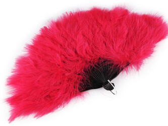 Vějíř péřový velký - 1 ks - 3 růžová ostrá