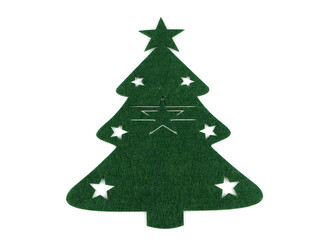 Vánoční prostírání na příbor anděl, stromeček - 4 ks - 3 zelená tm. stromeček