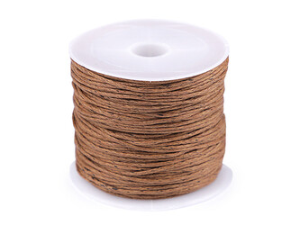 Šňůra bavlněná Ø0,8 mm voskovaná - 1 ks - 28 hnědá koňak