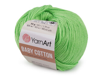 Pletací příze Baby Cotton 50 g - 1 ks - 29 (438) zelená sv.