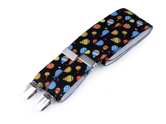 Dětské šle smajlík, postavičky, zvířátka, auta - 1 ks - 18 černá balón