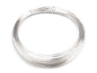 Drát měděný, lakovaný Ø0,3 mm - 1 ks - 1 stříbrná světlá