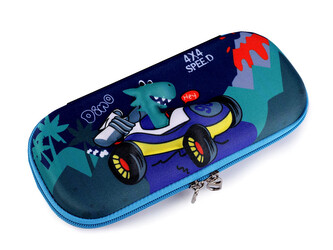 Pouzdro / penál chlapecký 3D 10x23 cm - 1 ks - 9 modrá tmavá formule