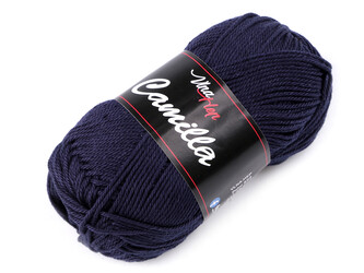 Bavlněná pletací příze Camilla 50 g - 1 ks - 47 (8120) modrá tmavá