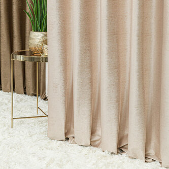 Dekorační vzorovaný závěs s kroužky ELEONORA světle béžová 140x250 cm (cena za 1 kus) MyBestHome
