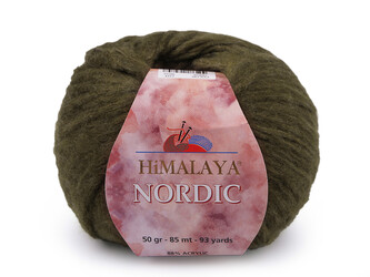 Pletací příze Himalaya Nordic 50 g - 1 ks - 11 (76816) zelená khaki