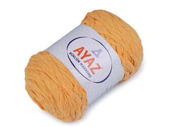 Bavlněná pletací příze Büklüm Makrome 250 g rozčesávací - 1 ks - 2 (1184) hořčicová světlá