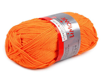 Bavlněná pletací příze Limone 50 g - 1 ks - 4 (29) oranžová