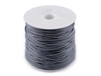 Šňůra bavlněná Ø0,8 mm voskovaná - 1 ks - 14 šedá ocelová