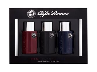 Alfa Romeo Collection toaletní voda Black 40 ml + toaletní voda Red 40 ml + toaletní voda Blue 40 ml
