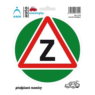 Samolepka "Začátečník" (předpisový rozměr)