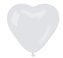 Balony pastelowe serca białe 15cm 100szt