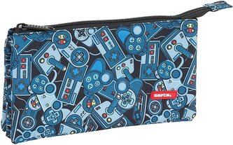 Trojitý penál na tužky Gamers: Welcome (22 x 12 x 3 cm)