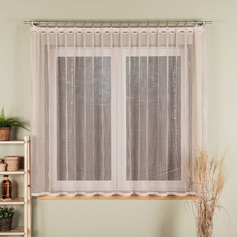 Dekorační krátká vzorovaná záclona na garnýž KAYLA 160 krémová 300x160 cm MyBestHome