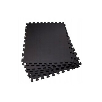 Pěnová podložka Puzzle 60x60x2 cm sada 4ks SPRINGOS FM0001 černá