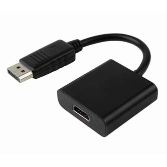 Video redukce, DisplayPort samec - HDMI samice, HDMI 1.3 - Standard, černá, Logo blistr, DOPRODEJ