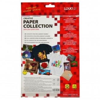 Logo samolepicí papír, lesklý, bílý, A4, 155 g/m2, 2400dpi, 20 listů, pro laserové tiskárny, L