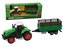 Traktor s přívěsem; 22x8,5x6cm,