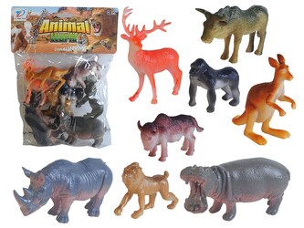 Sada 8 divokých zvířat; 17x15x4cm,