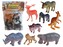 Sada 8 divokých zvířat; 17x15x4cm,